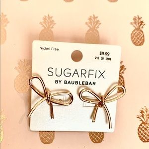 Sugarfix Gold Bow Earrings